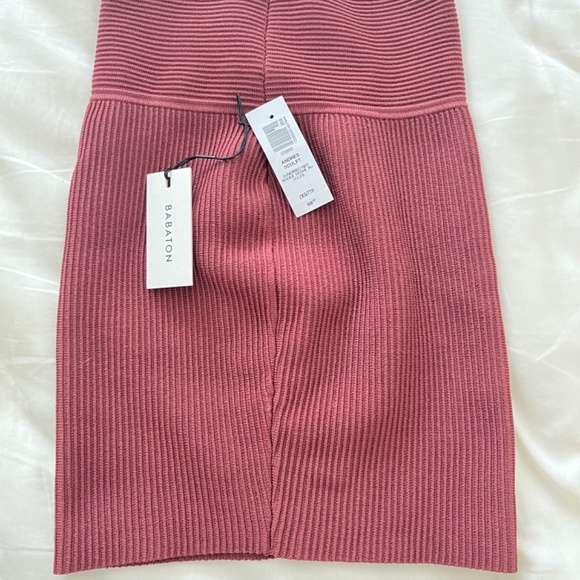 Aritzia Babaton Sundried Red Sculpt Knit Mini Skirt -Size XXS - Picture 2 of 9